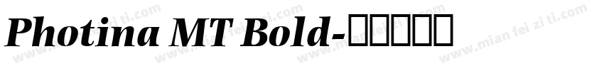 Photina MT Bold字体转换